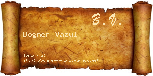 Bogner Vazul névjegykártya